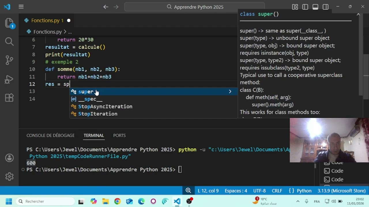 Python - Utiliser les fonctions