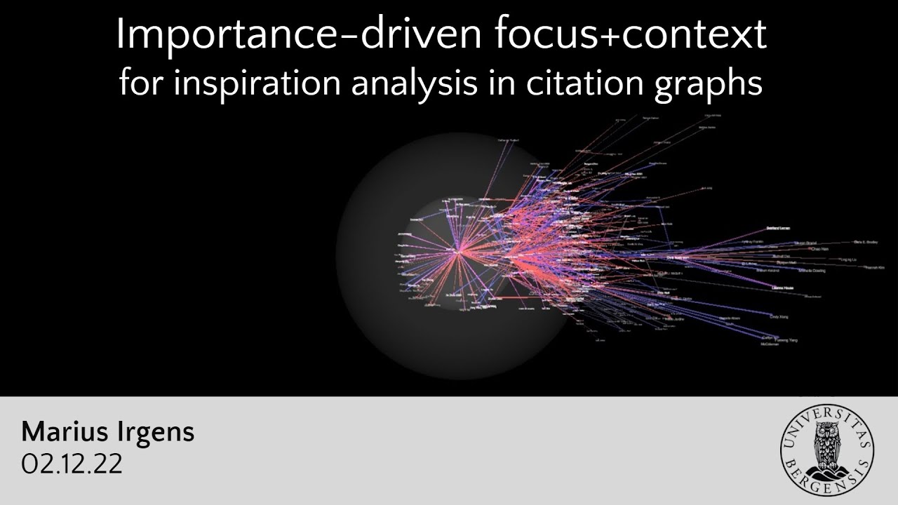 Paper presentation: Importance-driven focus+context for inspiration analysis in citation graphs