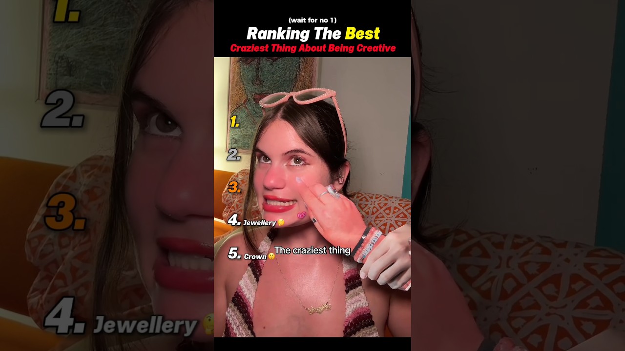 Ranking The BEST Craziest Thing About Being Creative 8 #shortsviral