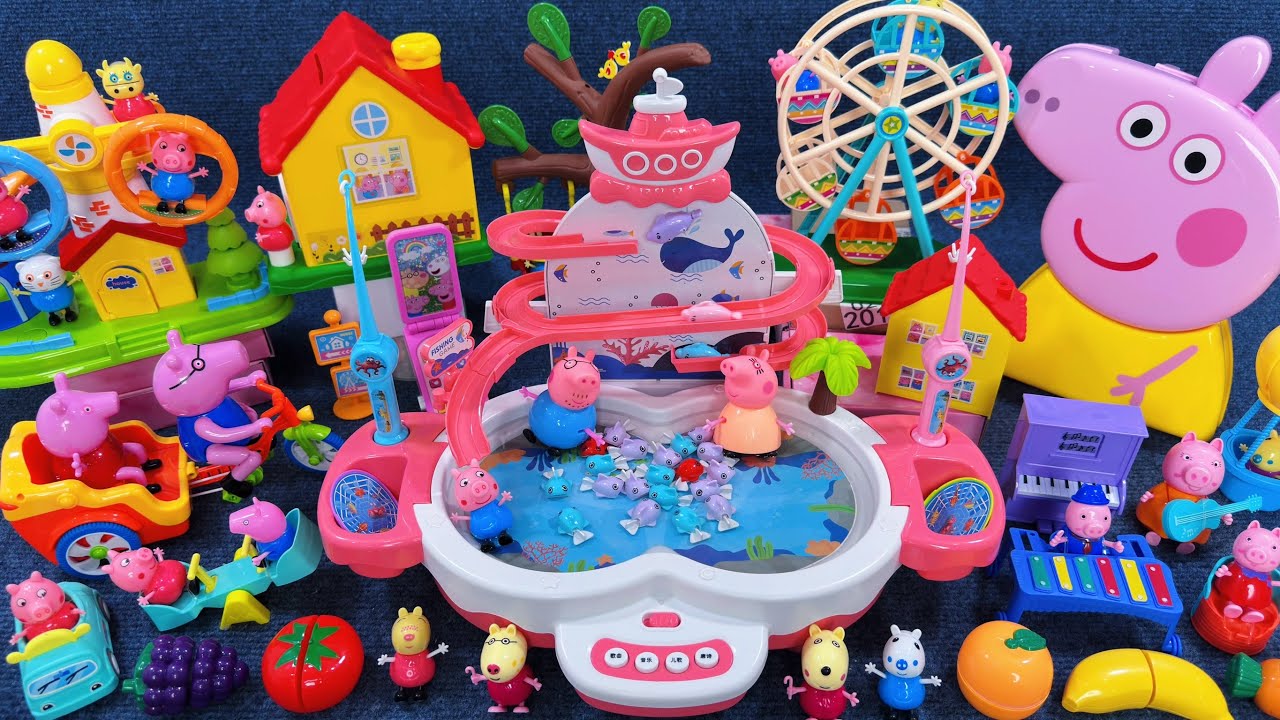 11 Minutes Satisfying with Unboxing Peppa Pig Water Park Fishing Toy Set ASMR｜Review Toys