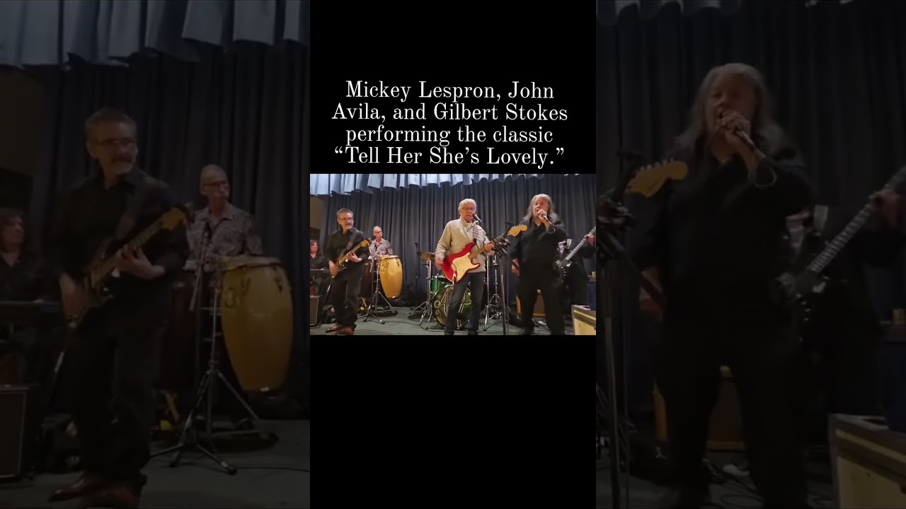 Mickey Lespron, John Avila, and Gilbert Stokes performing the classic “Tell Her She’s Lovely.”