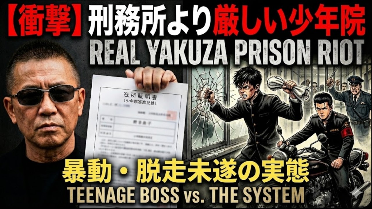 【実録】刑⚪︎所より少⚪︎院がキツイ？13歳で暴動・監禁…悪のエリート教育の全貌 (Real Yakuza Life in Japanese Prison)