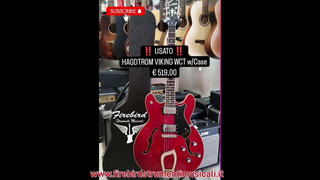 HAGSTROM VIKING WILD CHERRY TRANSPARENT W/CASE 2ND