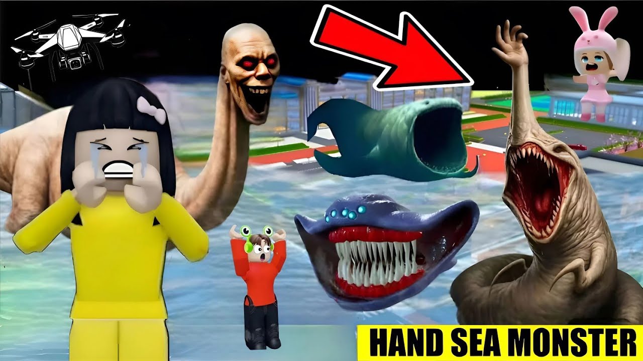 Yuta Mio & Baby Bells90 Panik Lihat HAND SEA MONSTER, GIGAS BLOOP DAN EL GRAN MAJA 😱 | ROBLOX