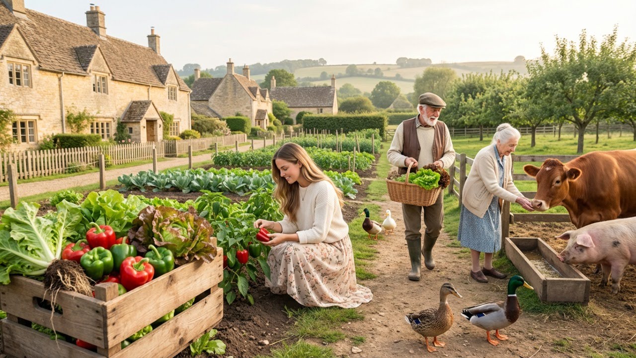 A Day at Bibury Farm in England  Growing & Harvesting Peppers