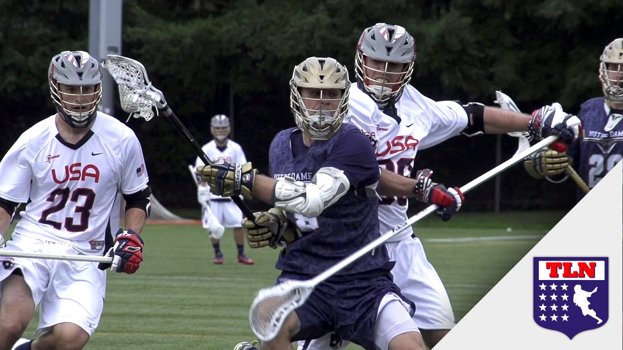 Notre Dame vs Team USA Lacrosse Super Slow Mo Highlights | Seatown Classic