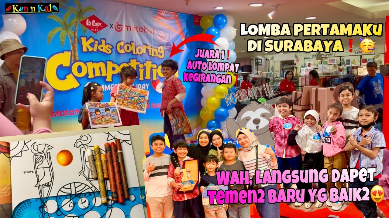 ALHAMDULILLAH JUARA 1❗😭 PENGALAMAN PERTAMA X LOMBA DI SURABAYA😍 BELAJAR MEWARNAI MATAHARI YUK..