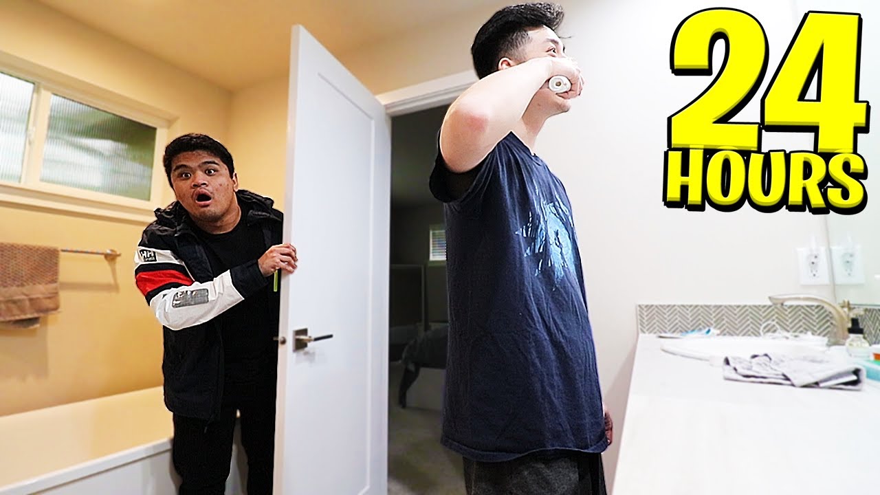 Sneaking Into My Best Friend's House For 24 Hours & He Had NO IDEA! (Overnight Challenge)