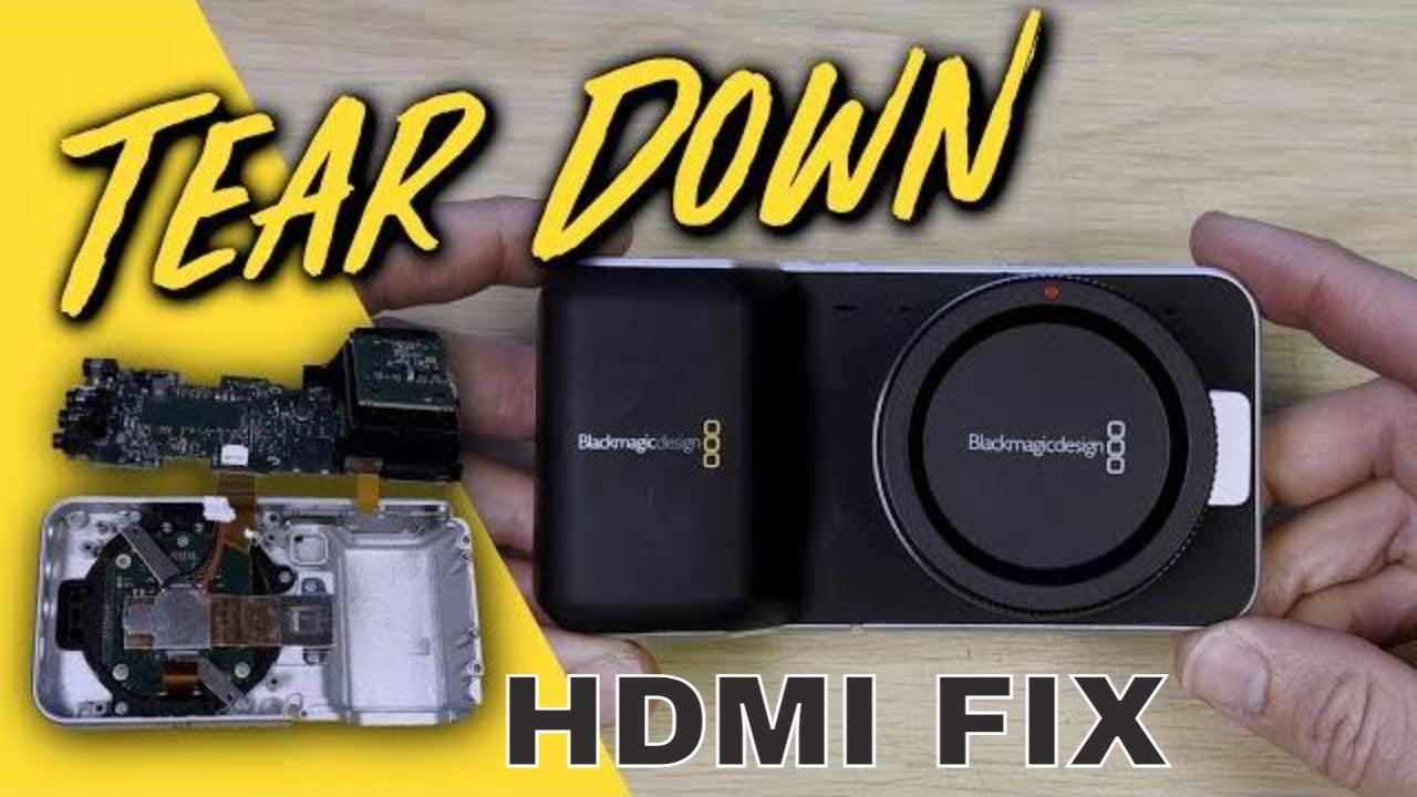 HDMI port repair: Blackmagic Pocket Cinema Camera disassembly teardown - OG BMPCC