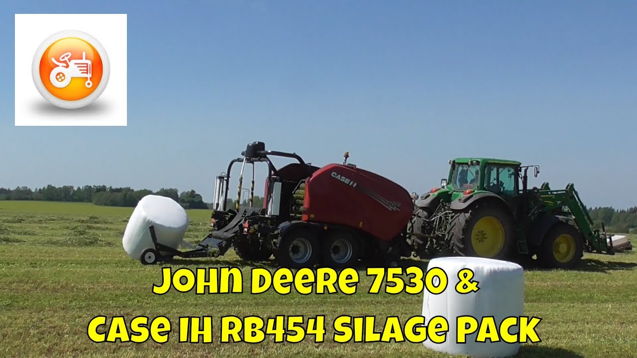 Baling 2019 | John Deere 7530 & Case IH RB545 Silage Pack