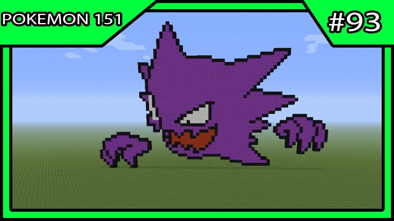Minecraft Tutorial: Pokemon Pixel Art Haunter