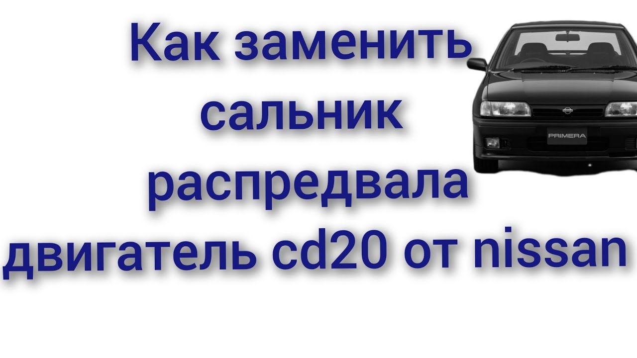 Как поменять сальник распредвала двигатель cd20 от nissan primera almera 2.0 дизель