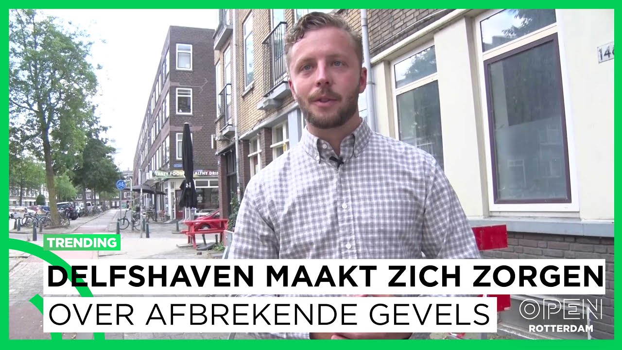 Delfshaven maakt zich zorgen over woningen waar stukken gevel van afbreken | TRENDING