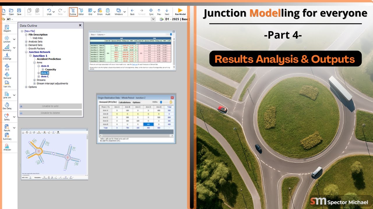 TRL Junctions Modelling Tutorial | Results Analysis and Outputs – Part 4