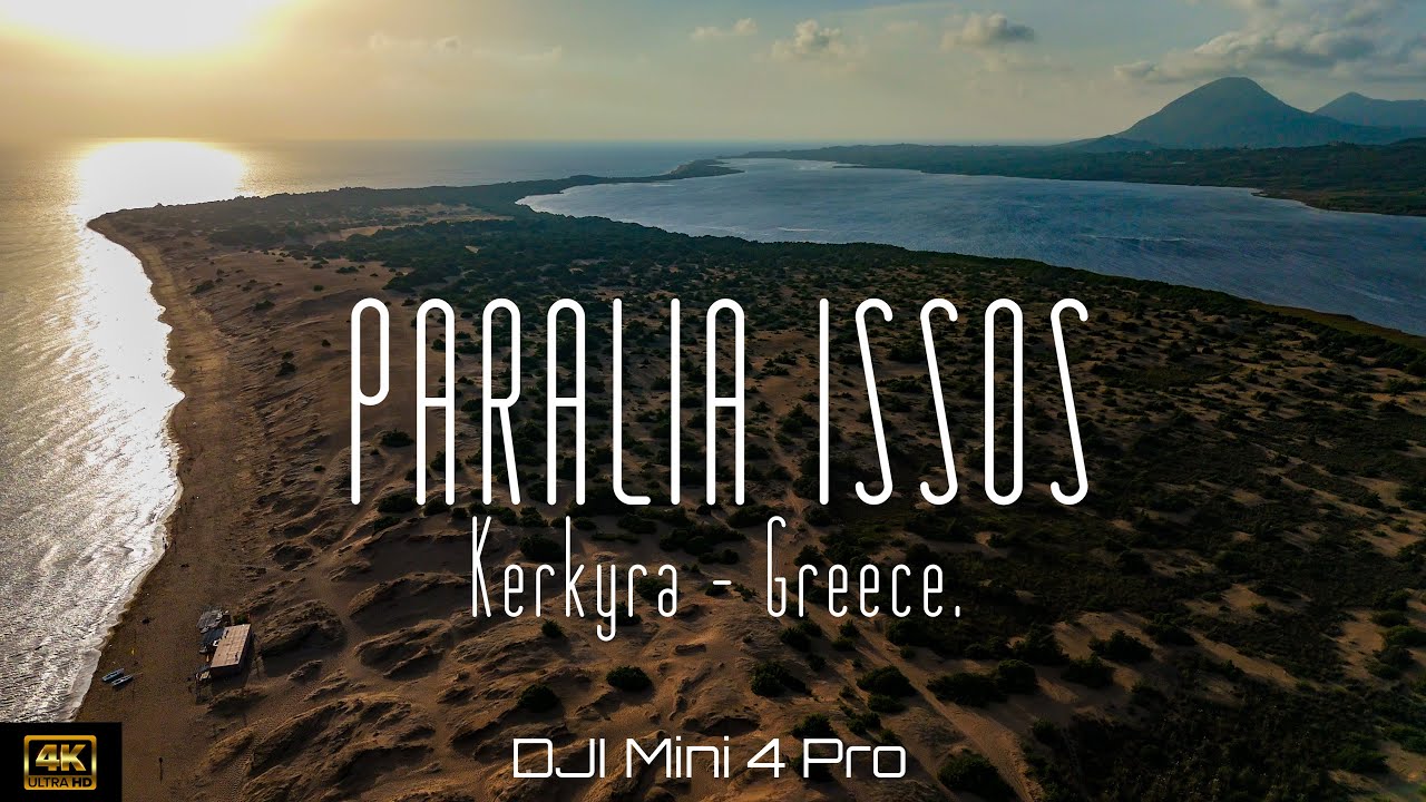 🇬🇷 Paralia Issos Beach, Kerkyra, Greece. | DJI Mini 4 Pro | 4K drone video