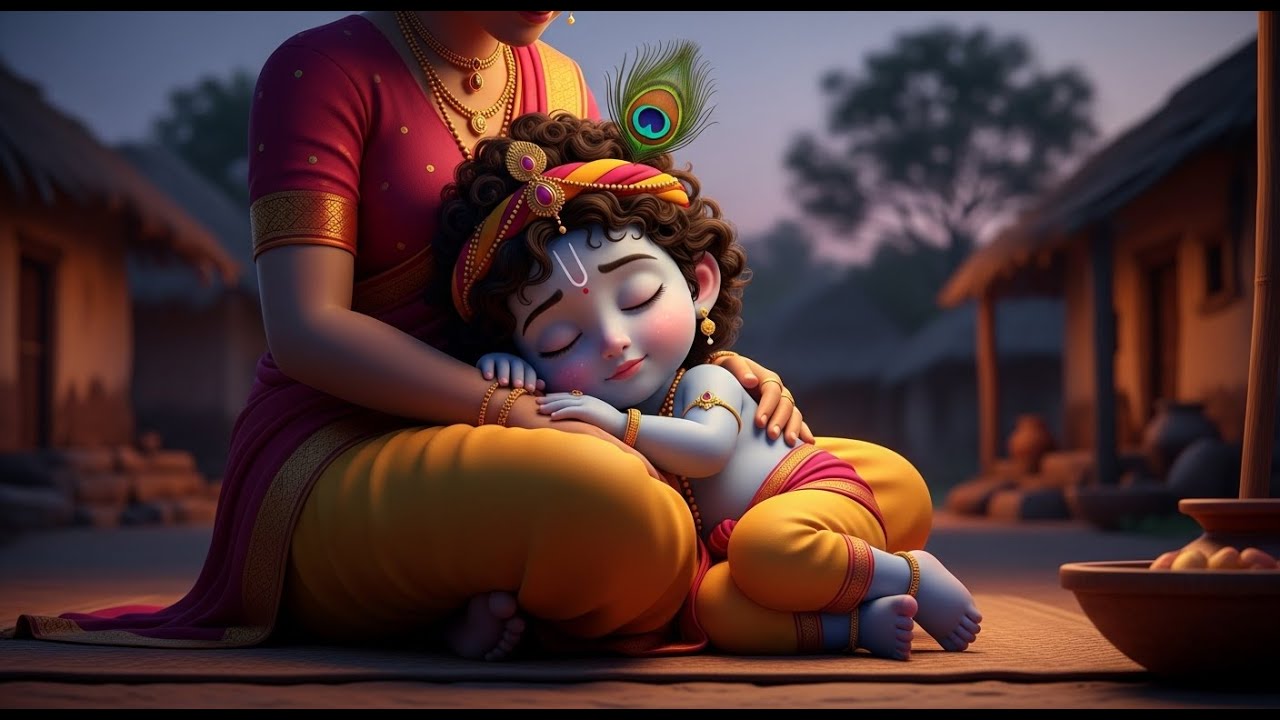 🌸 Beautiful Viral Little Krishna Song | Achyutam Keshavam | Peaceful & Soulful Krishna Bhajan 2025 ✨