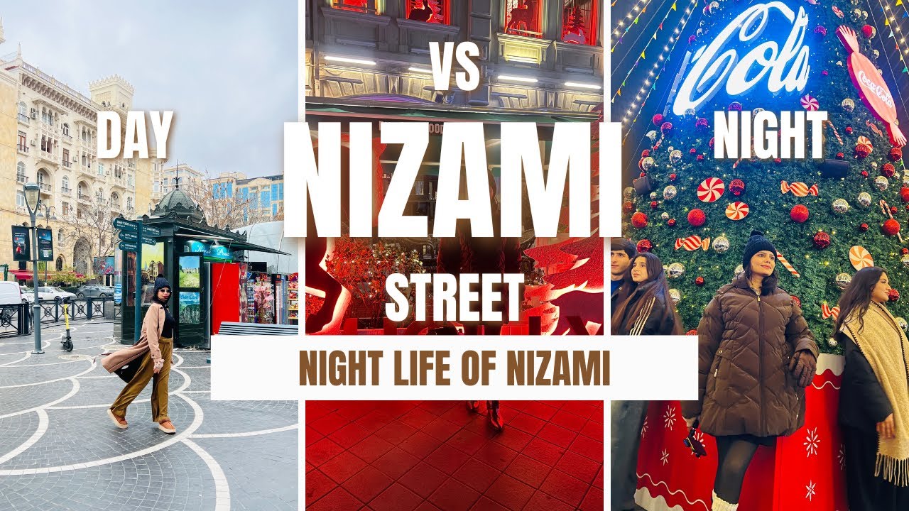 Nizami Street Baku 🇦🇿 | Day vs Night Vibes | Baku Comes Alive After Dark | #bakuazerbaijan #travel 
