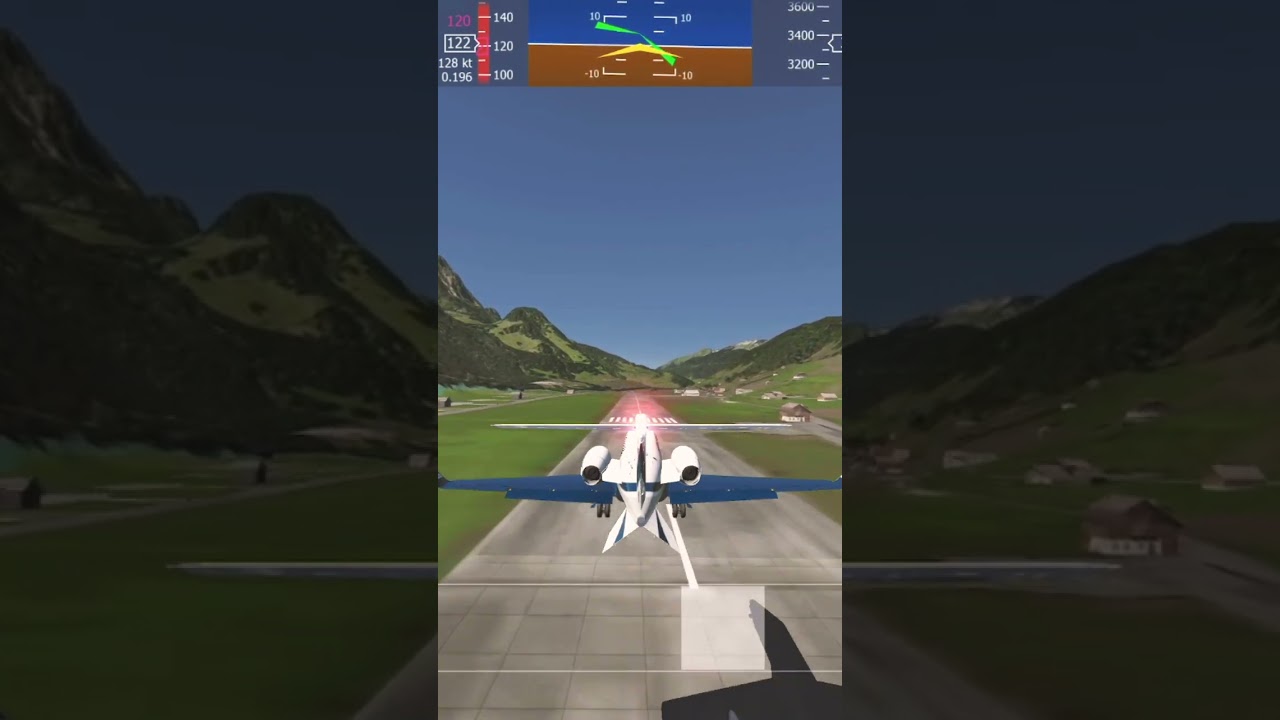 Learjet missed approach Saanen Gstaad Switzerland. Difficult approach low level steep turn on final