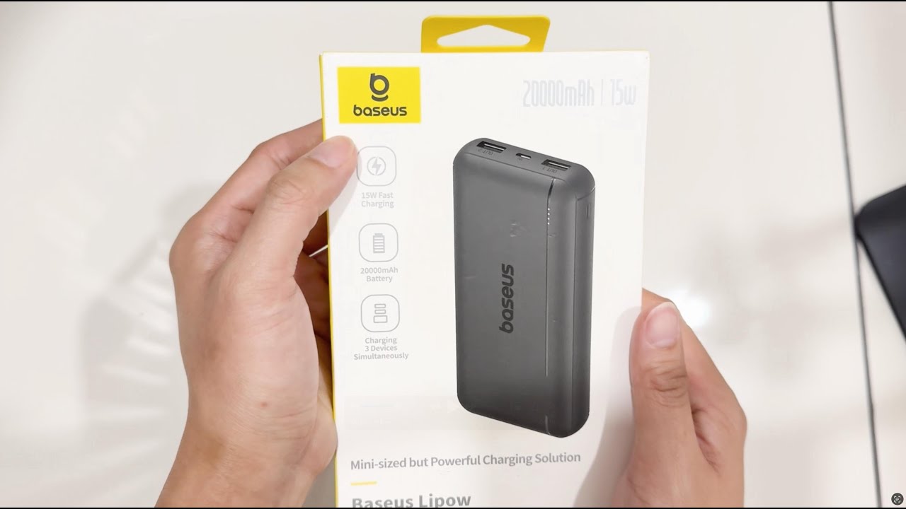 Rozpakowywanie powerbanku Baseus Lipow (20 000 mAh) &mdash; czy 15 W wytrzyma?