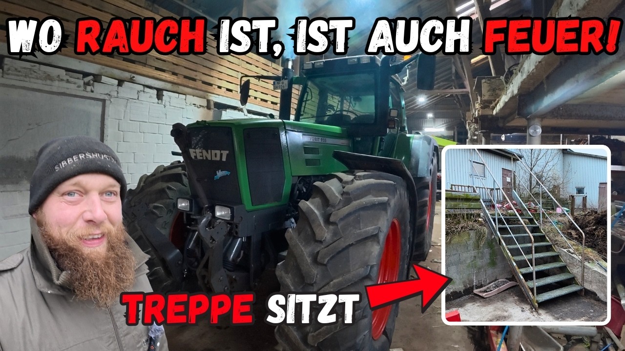 Der Fendt qualmt die ganze Scheune zu… das war so nicht geplant 😳