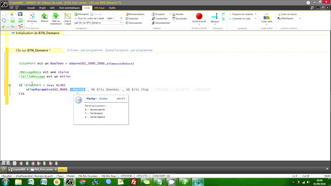 Communique avec Port série en Windev #Partie 01