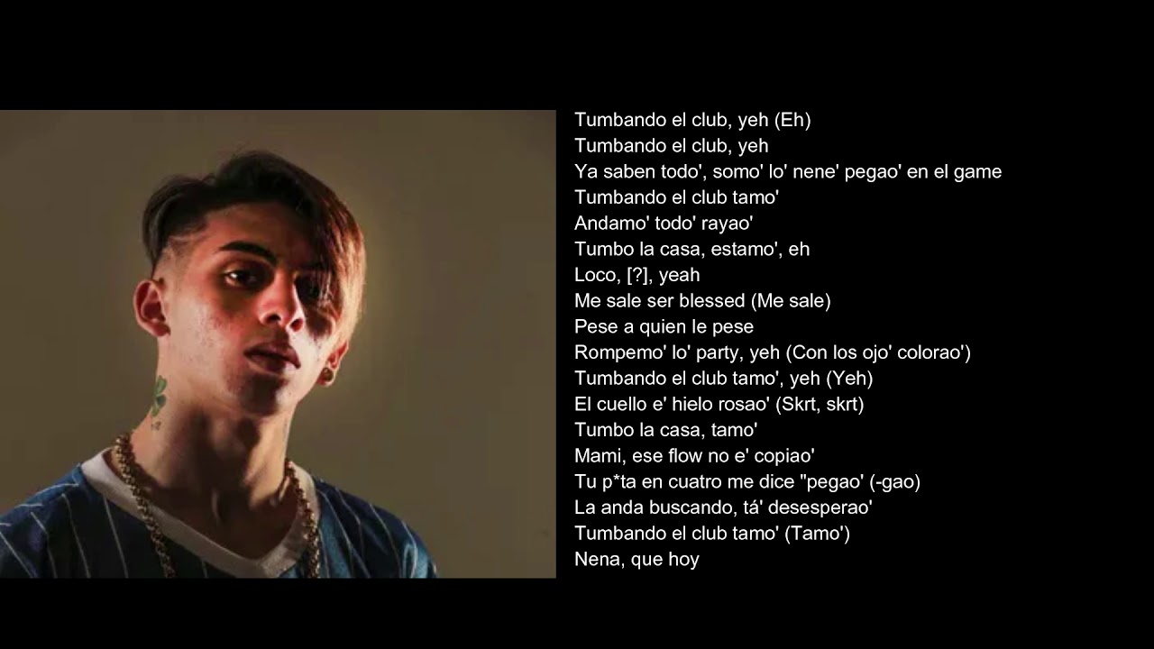 Tumbando el club (Letra)