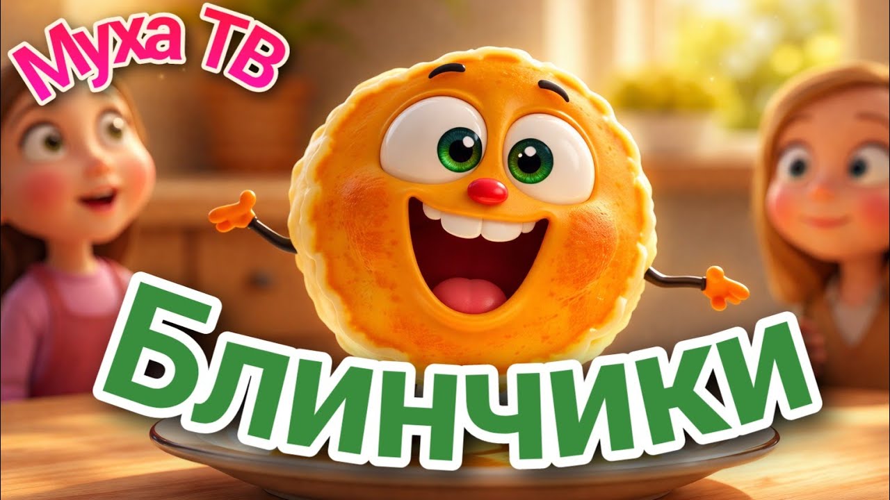 Песенка про блины 🥞 | Весёлые детские песни для малышей! Муха ТВ № 82