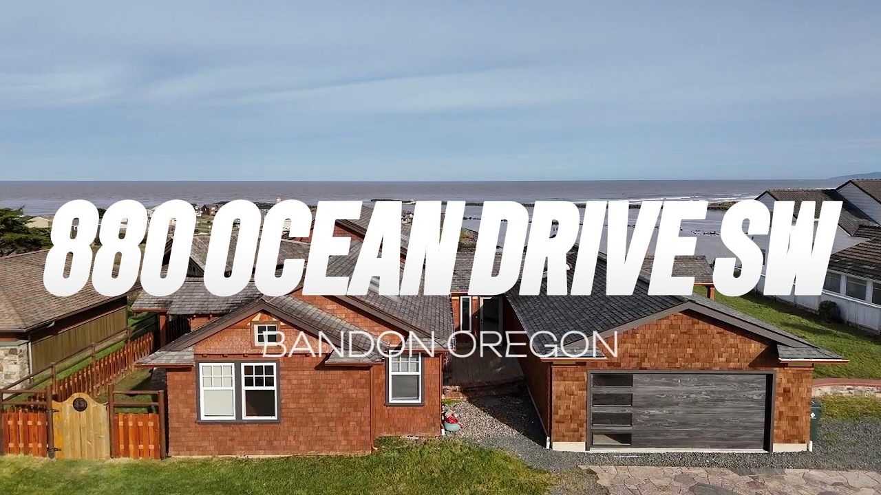 Prime Ocean & Lighthouse Views From High on the Bluff!  880 Ocean Drive SW in Bandon Oregon
