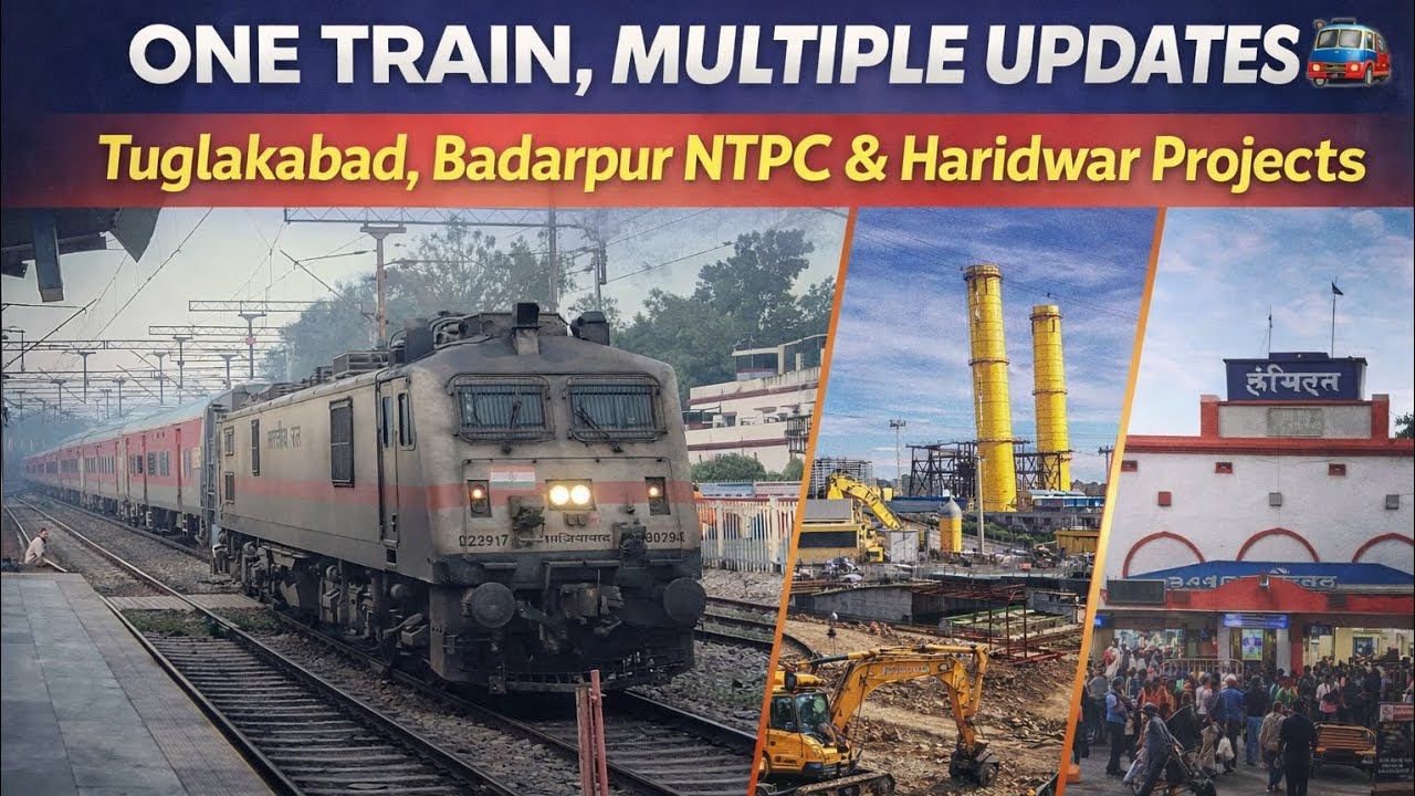Один поезд, множество обновлений 🚆 | Проекты в Туглакабаде, Бадарпуре (NTPC) и Харидваре!