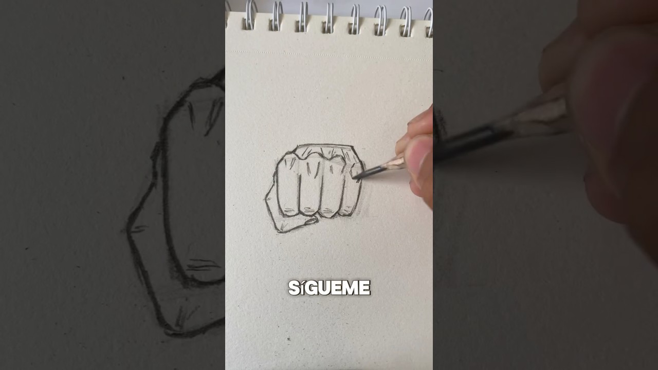 Aprende a dibujar un pu&ntilde;o con estos simples pasos 🤯 #dibujo #art #viralvideo #pu&ntilde;os #drawing