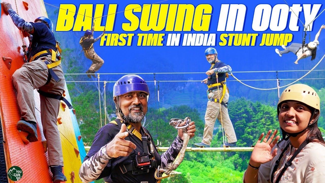 1st time in India -Stunt Jump[4k]adventure activities in ooty tourist places in tamil  YOU CAN GO 90
