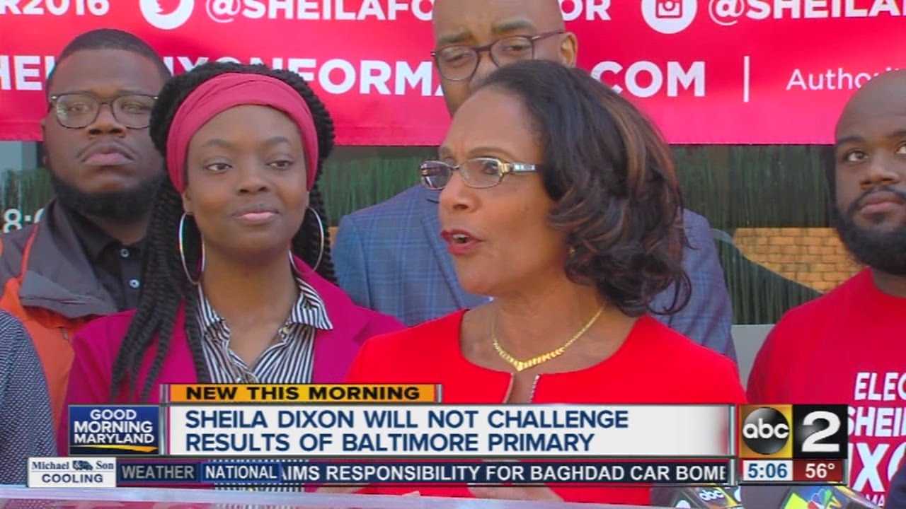 Sheila Dixon won't challenge Baltimore primary results