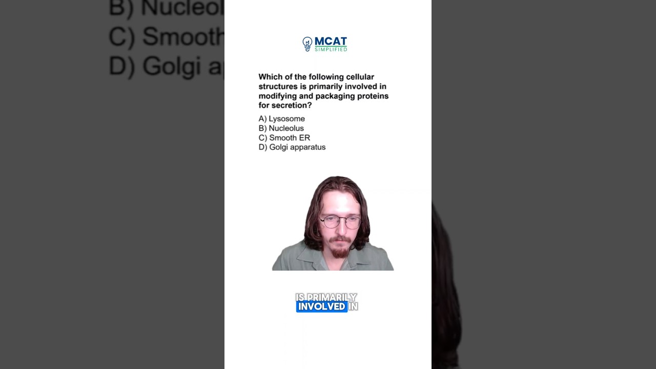 Get this MCAT cell question right! #mcat #mcatprep #biology #cellstructure #premed