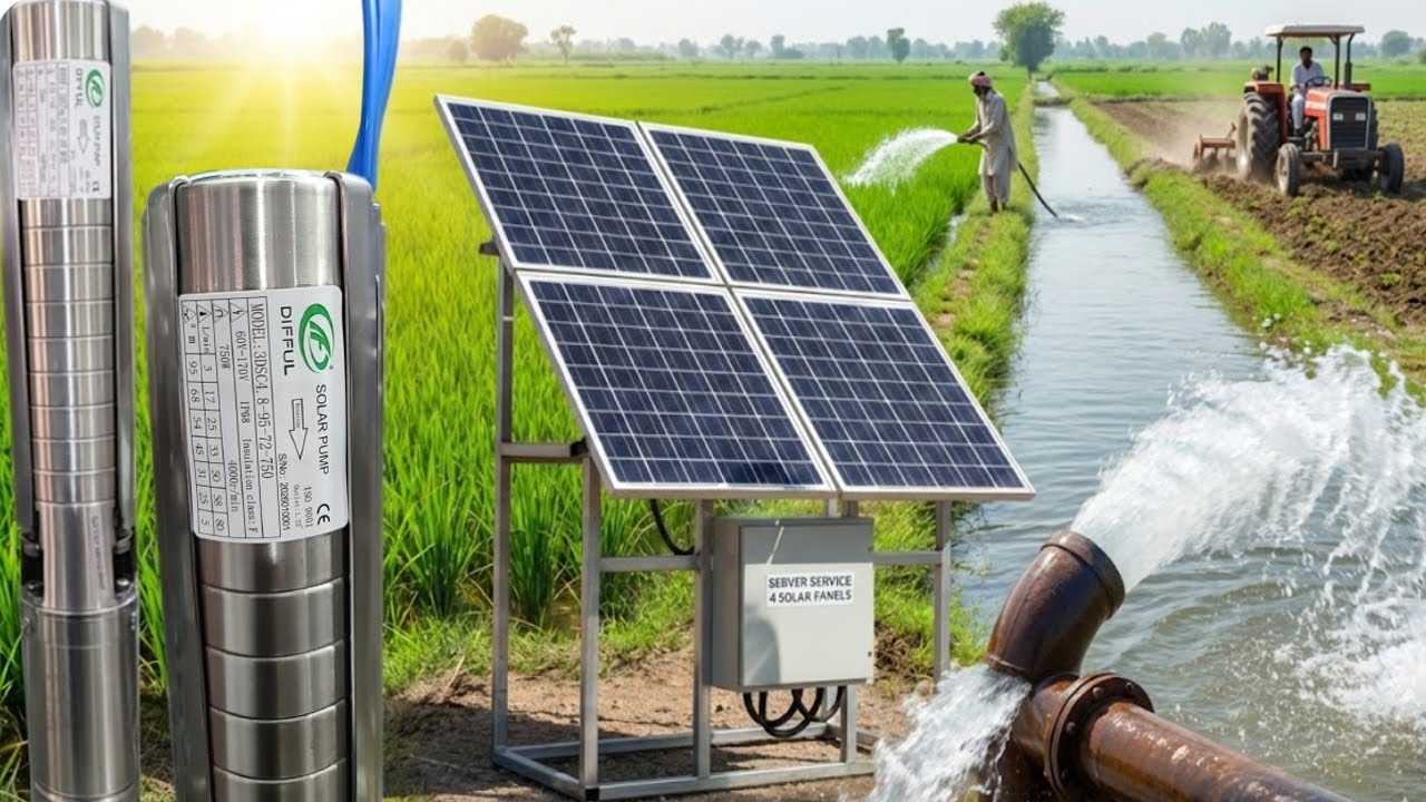 BLDC Solar Water Pump 2HP Review | Best Solar Pump for Farming | High Pressure Even in Low Sunlight