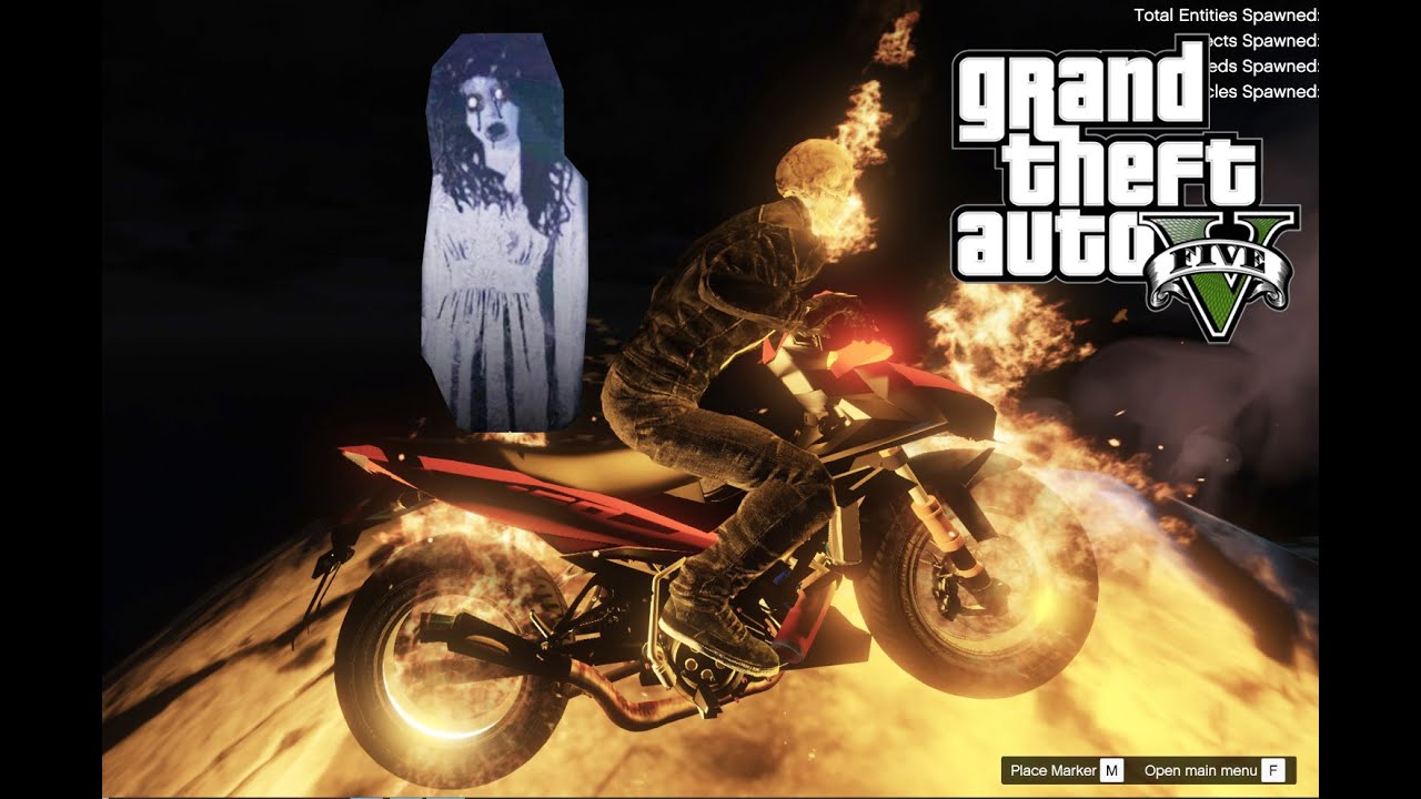 GTA 5 Mod - Ma Tốc Độ Ghost Rider Lên Núi Tìm Ma Nữ