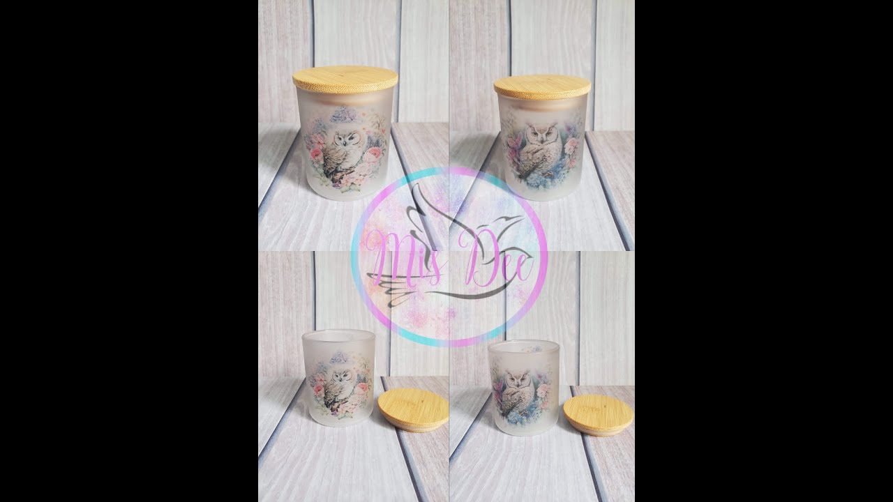 1st time Sublimate Glass Candle Jar with bamboo lid in oven