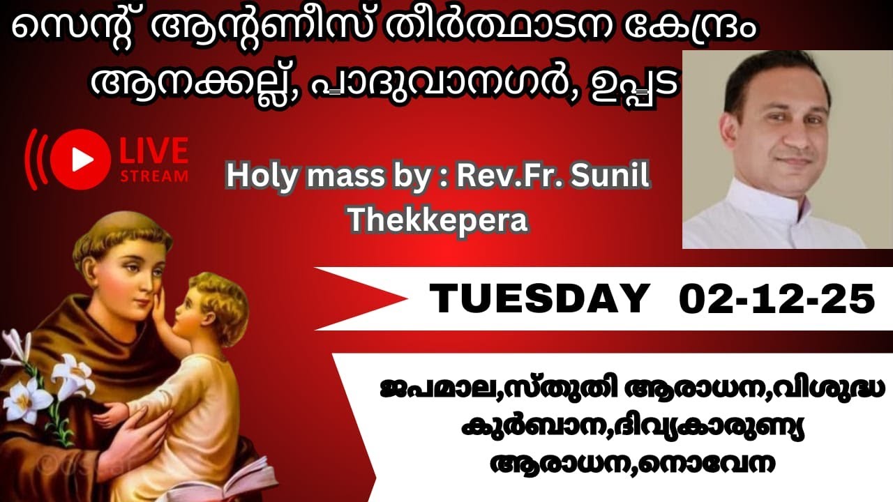 ST.ANTONY'S PILGRIM CENTER ANAKKALLU. live telecast....02-12-2025