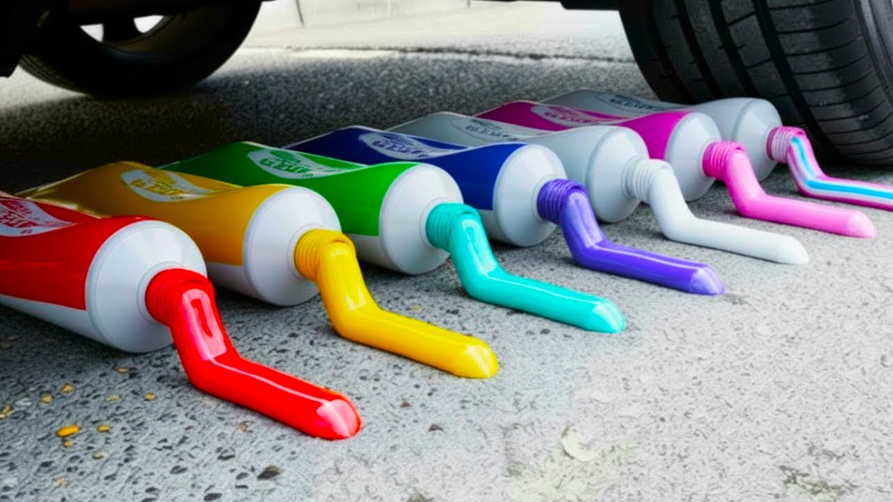 Satisfying Experiment Car vs Toys vs Crunchy and soft Things by Car/experimental video