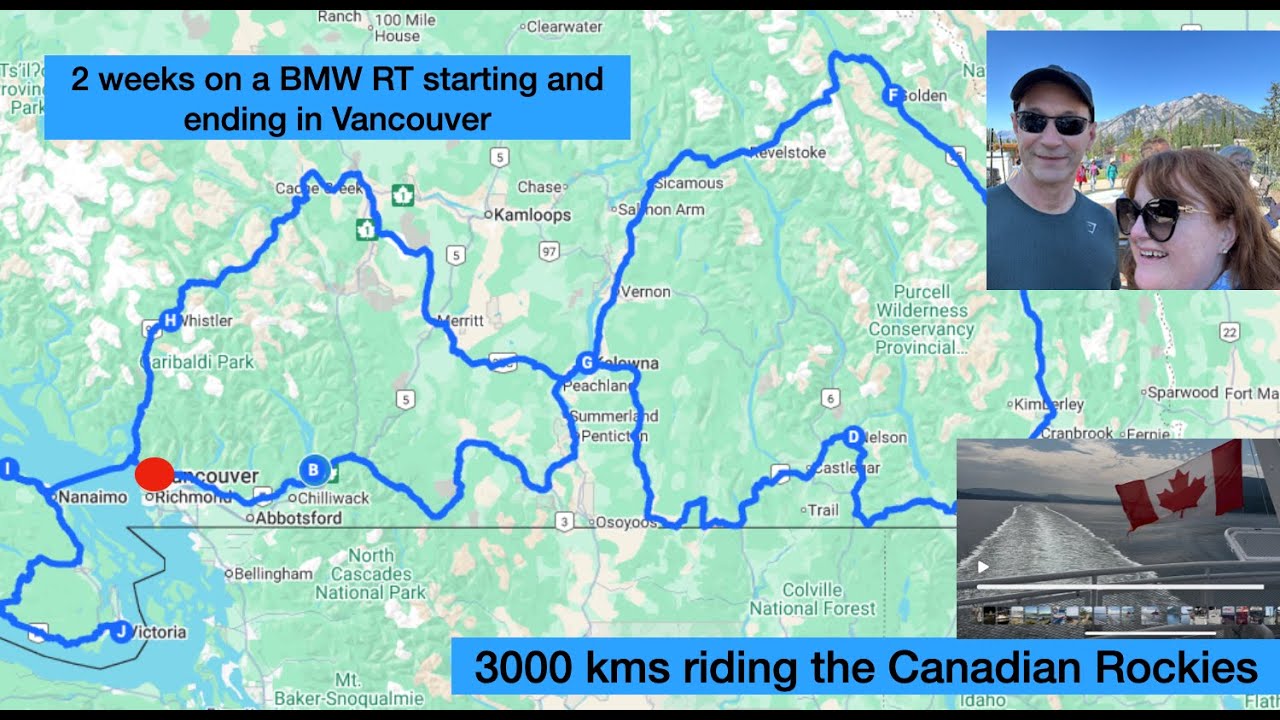 Canadian Rockies motorbiking 2up