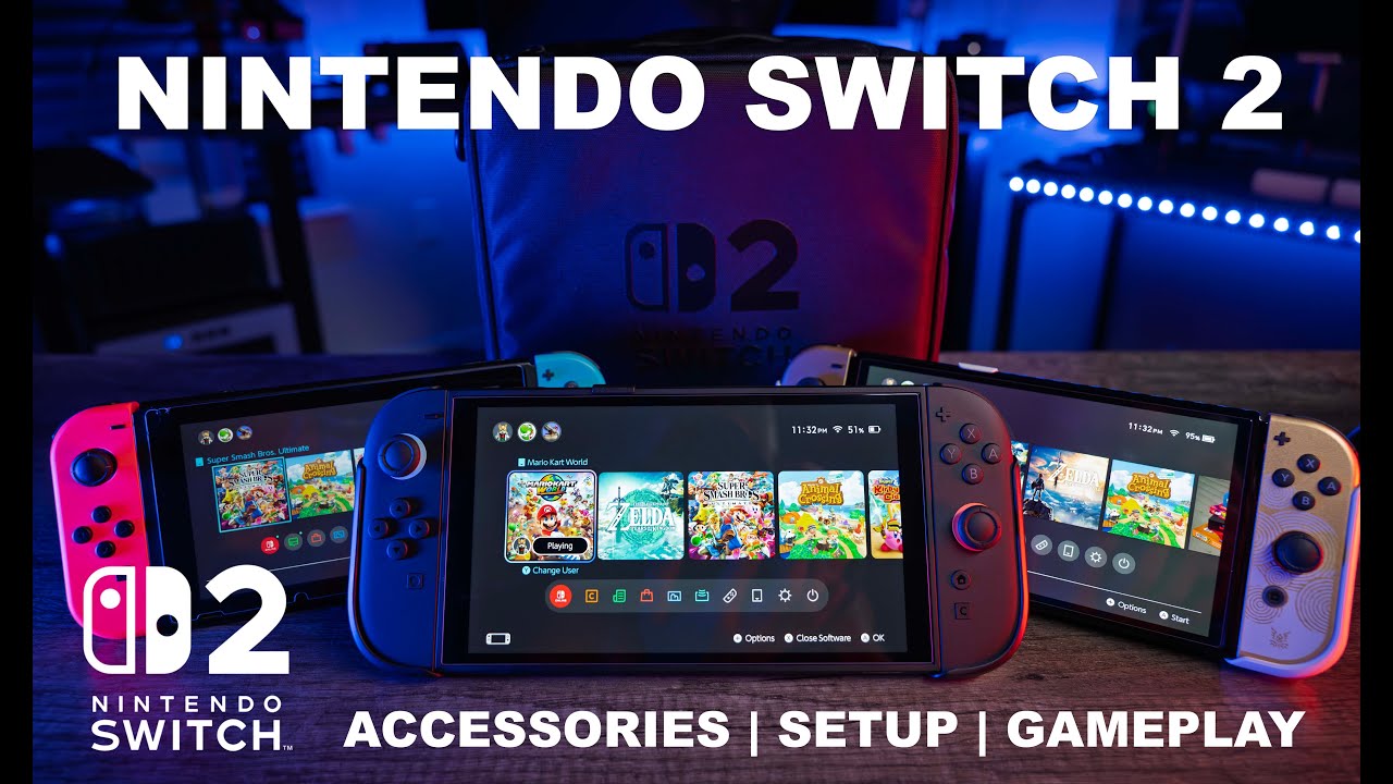 Nintendo Switch 2 Setup & Accessories – First Look + Mario Kart Gameplay!