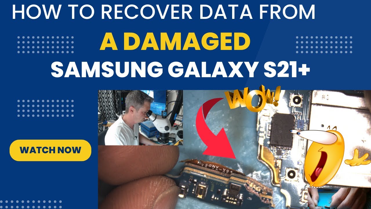 S21+ Data Recovery - Motherboard broken in Two pieces! - Watch me Recover the Important Data!