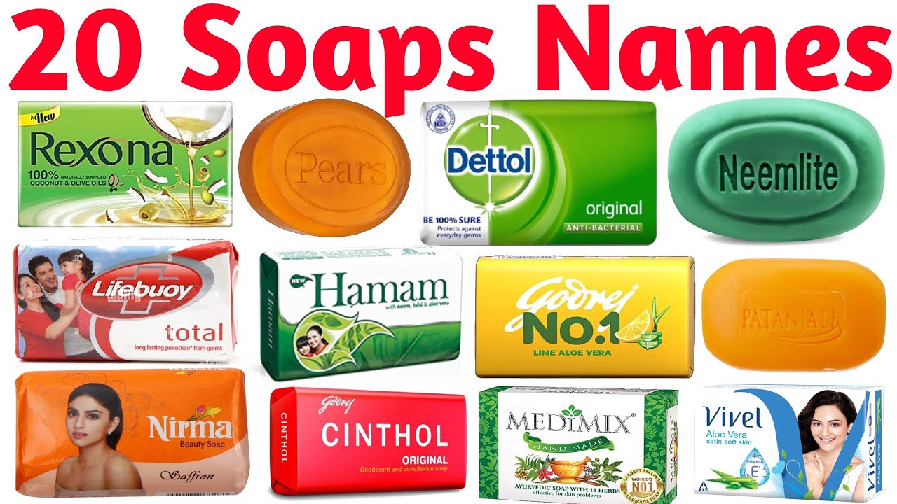 20 साबुन के नाम 🧼 | Learn Soap Names in English | Kids Learning Video