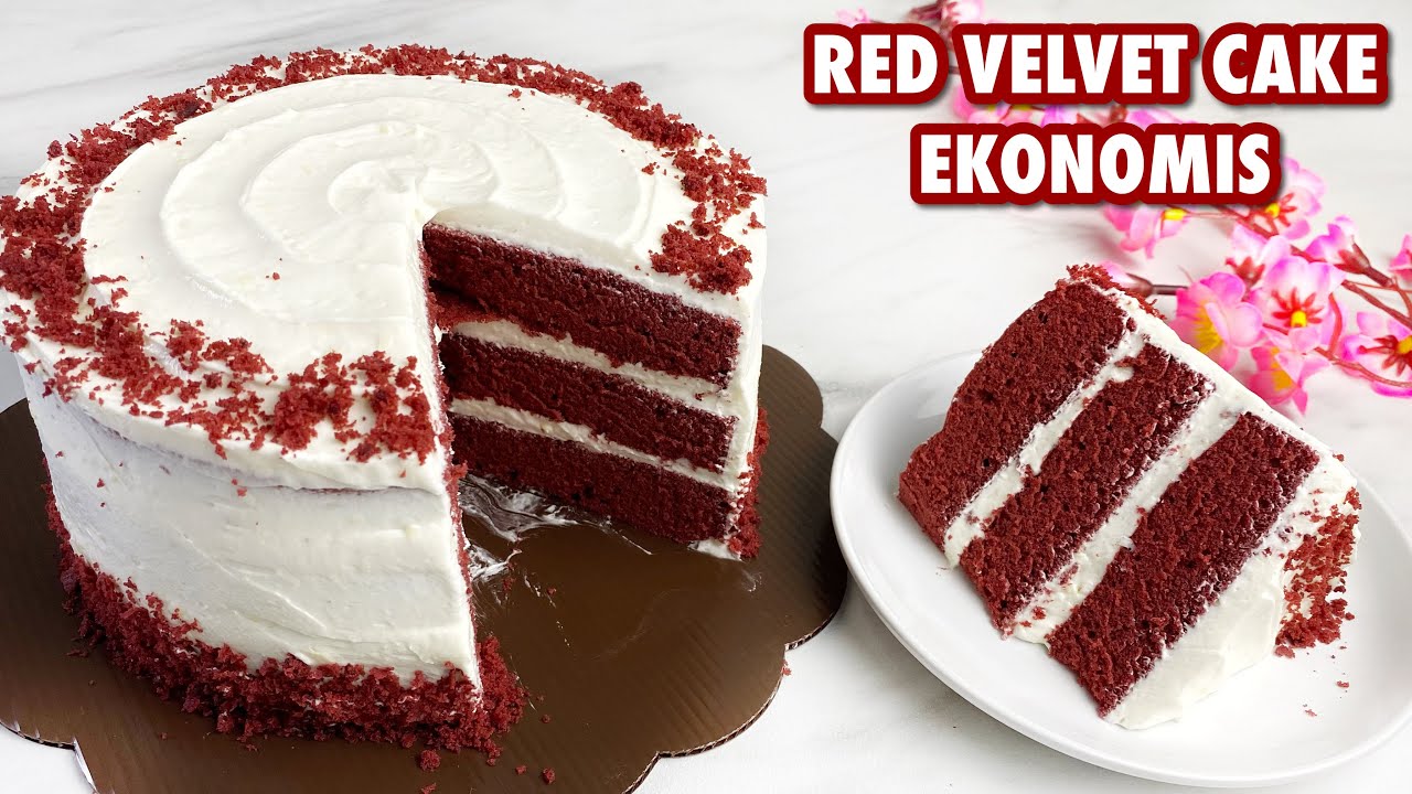 RED VELVET CAKE 4 TELUR TANPA OVEN HASILNYA SUPER MOIST