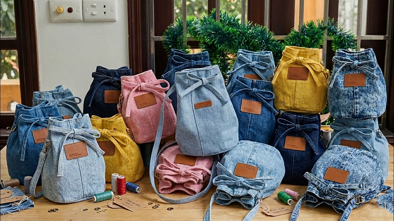 These unique bags you need to own are made from scraps and jeans! Easy and quick to sew