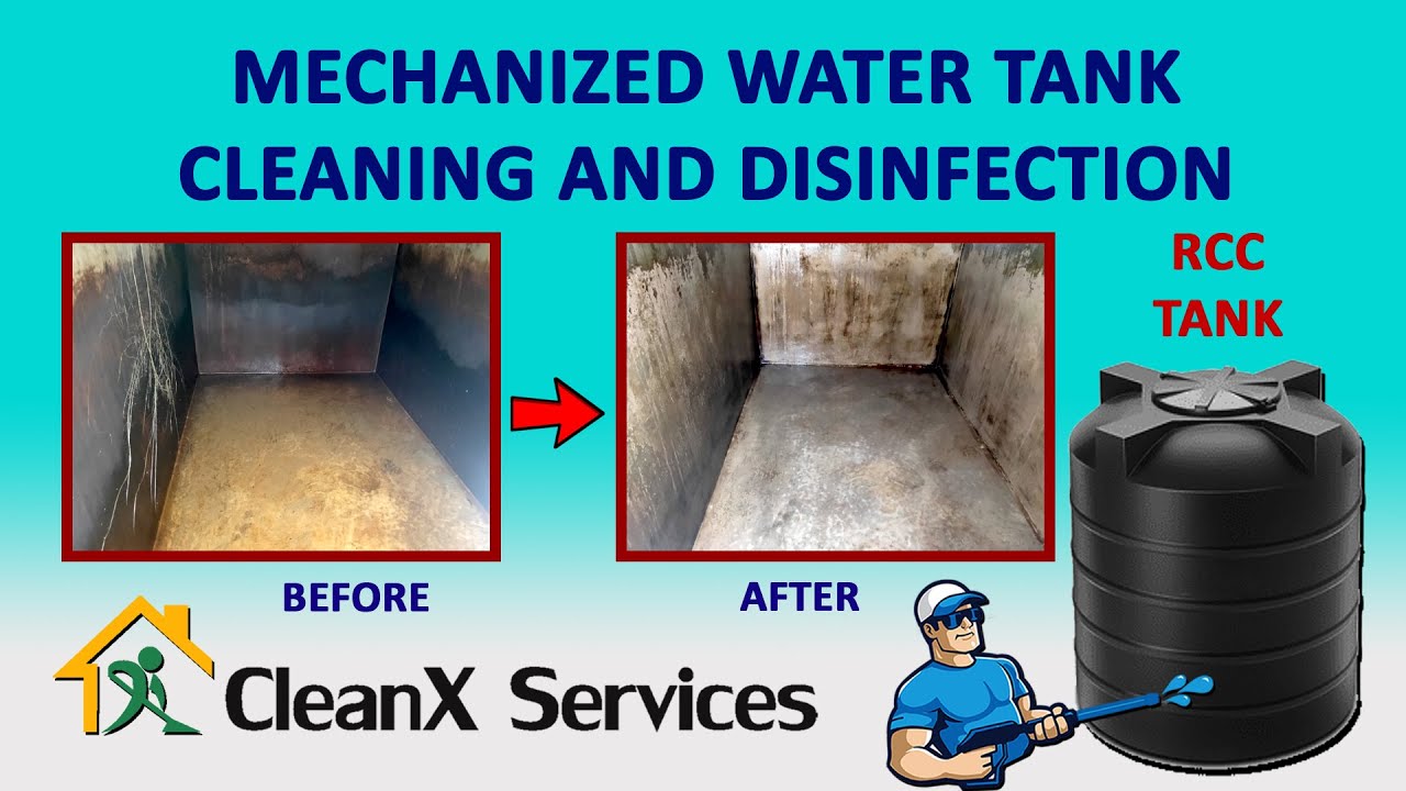 RCC Water Tank Cleaning & Disinfection by CleanX Services