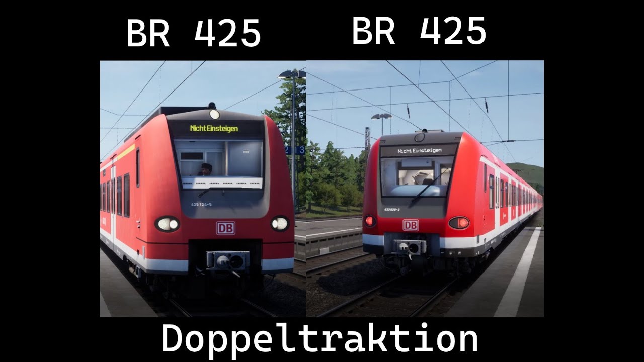 BR 423 + Br 425 Als Doppeltraktion in TSW 2 / Deutsch
