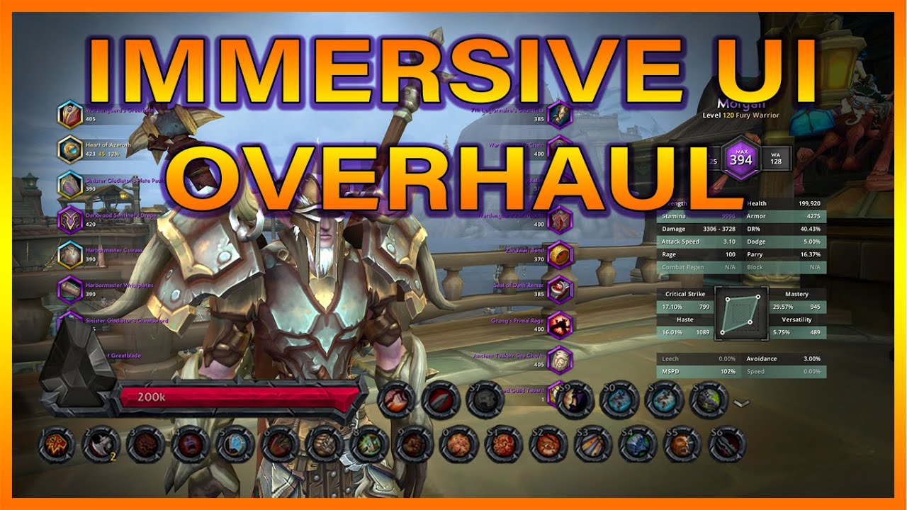 Immersive World of Warcraft UI Overhaul - Azerite UI - Narcissus - Dynamic Cam - Storyline
