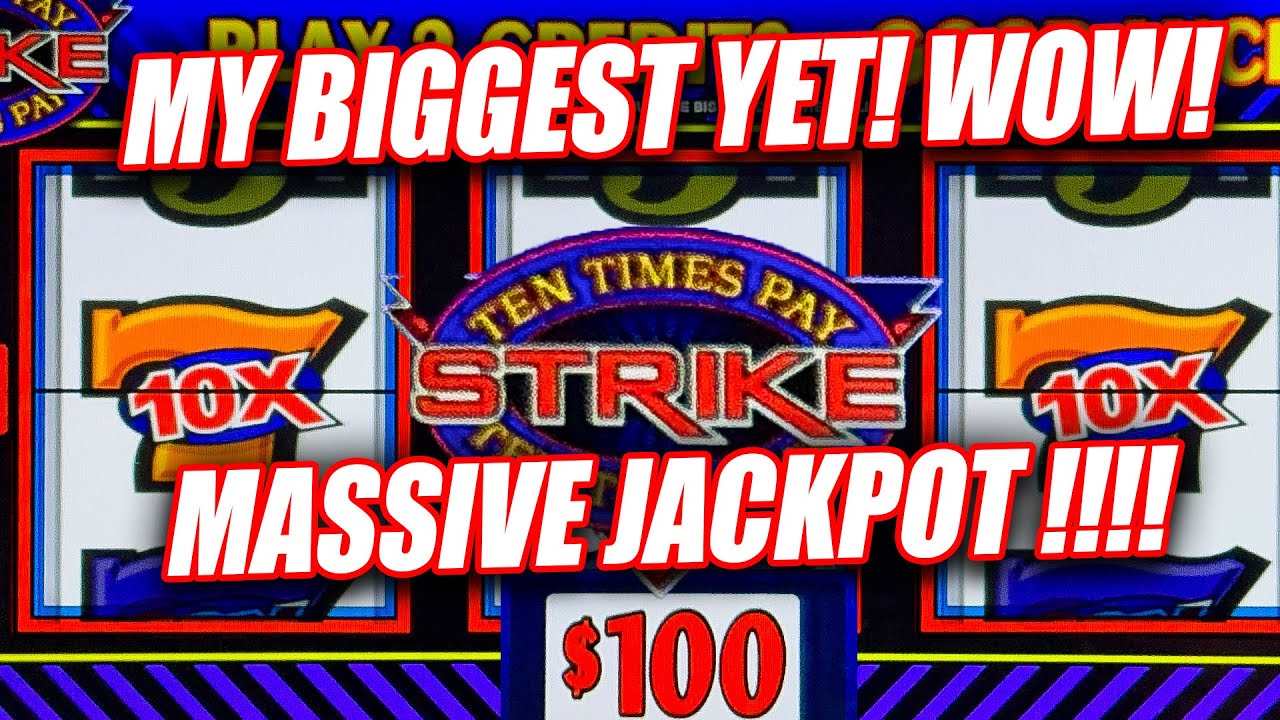 EPIC JACKPOT ON TEN TIMES PAY STRIKE SLOT MACHINE  ★ HIGH LIMIT MAX BET SLOT MACHINE