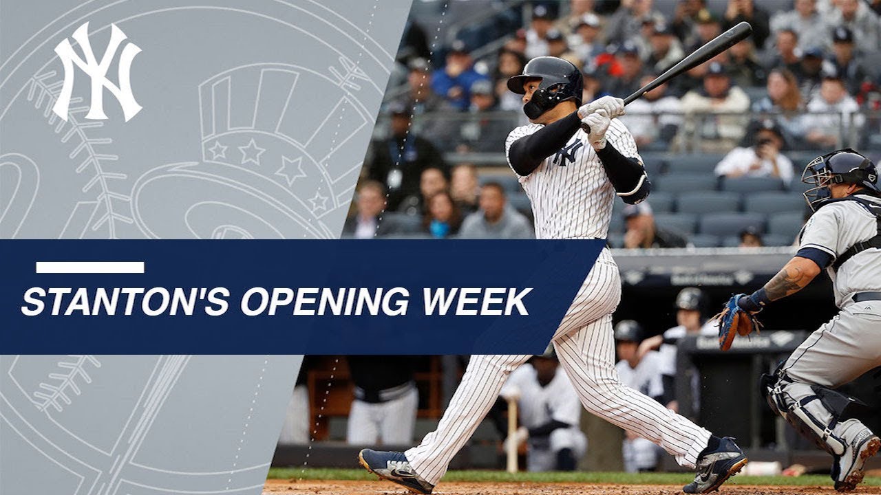 Giancarlo Stanton's eventful first week with Yankees