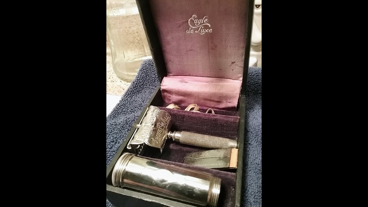 Shave Video # 485 Vintage Eagle Lather Catcher, Ethos Bay Rum Set